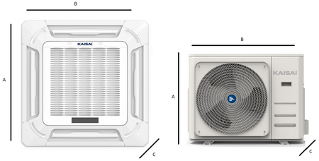 Klimatyzator Kaisai kasetonowy typu Kompakt 3,5 kW