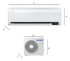 Zestaw multi SAMSUNG Wind-Free Elite 2,0kW + 2,5kW + 3,5kW