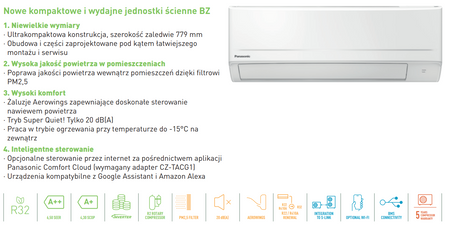 Klimatyzator ścienny PANASONIC BZ 2,5-6,0kW