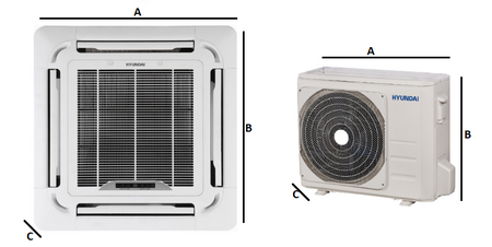 Klimatyzator kasetonowy HYUNDAI Standard 15,5kW