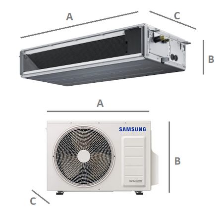 Klimatyzator kanałowy SAMSUNG LSP Slim 3,5kW