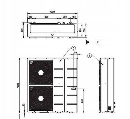 POMPA CIEPŁA LG Monobloc 12 kW HM123MR Therma V 3-F