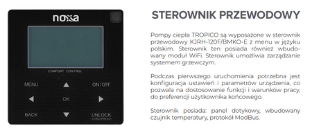 Pompa ciepła NOXA TROPICO SPLIT 4,3-16,0kW