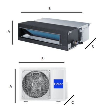 Klimatyzator Haier kanałowy DUCT o średnim sprężu 9,5 kW