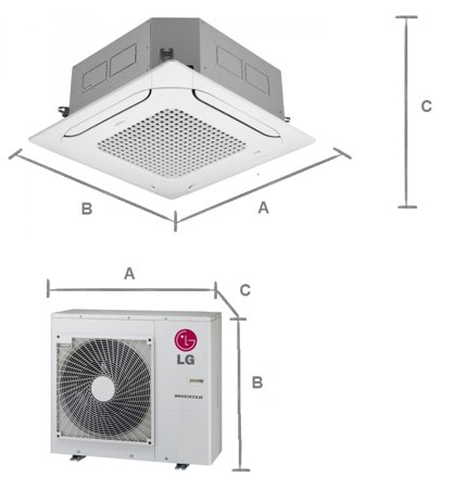 Klimatyzator kasetonowy LG H-INVERTER 8,0 kW R32