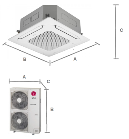 Klimatyzator kasetonowy LG H-INVERTER 9,5 kW R32