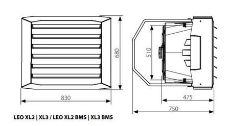 Nagrzewnica wodna FLOWAIR LEO XL2 94kW 4w1+TS