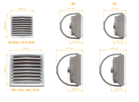 Nagrzewnica wodna VOLCANO VR1 AC 5-30kw bez konsoli