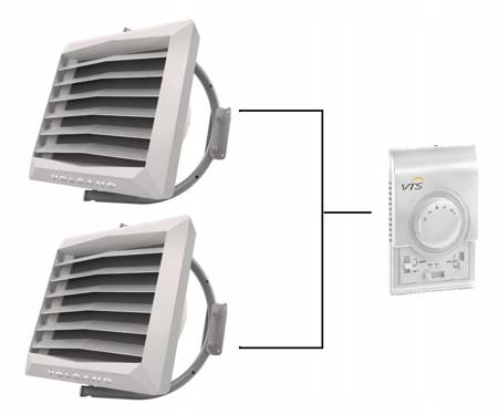 Nagrzewnica wodna VR1 AC 2x30kW kaskada VOLCANO