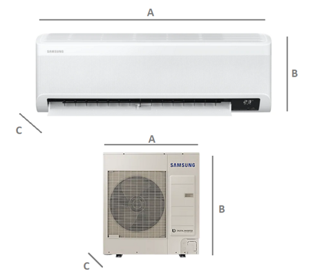 Zestaw multi SAMSUNG Wind-Free Elite 2x 3,5kW + 2,5kW