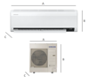 Zestaw multi SAMSUNG Wind-Free Elite 2x 3,5kW + 2,5kW